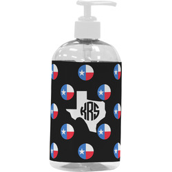 Texas Polka Dots Plastic Soap / Lotion Dispenser (16 oz - Large - White) (Personalized)