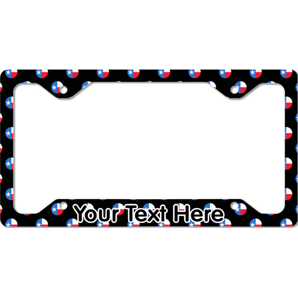 Custom Texas Polka Dots License Plate Frame - Style C (Personalized)