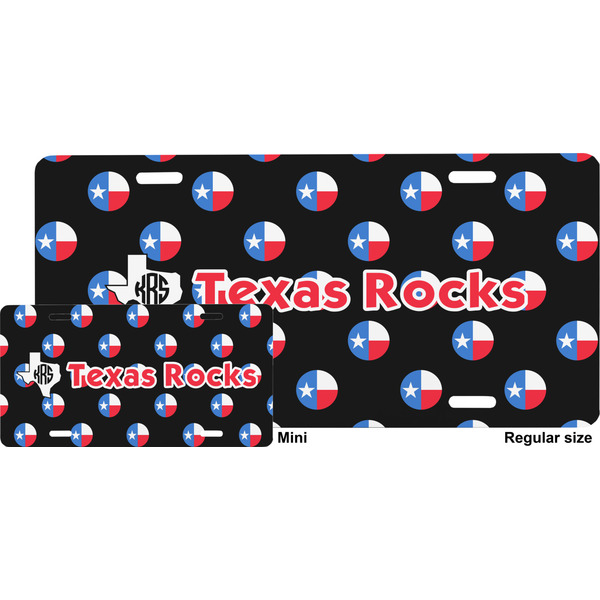 Texas Polka Dots License Plate (Sizes)