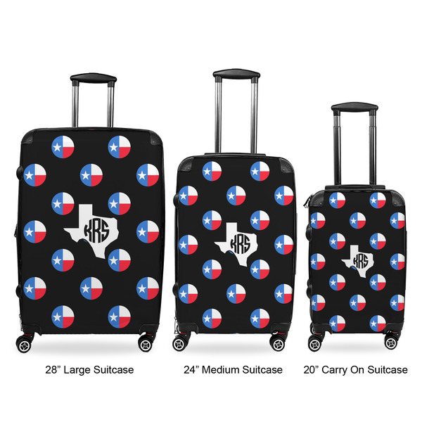Texas Polka Dots Luggage Bags all sizes - With Handle