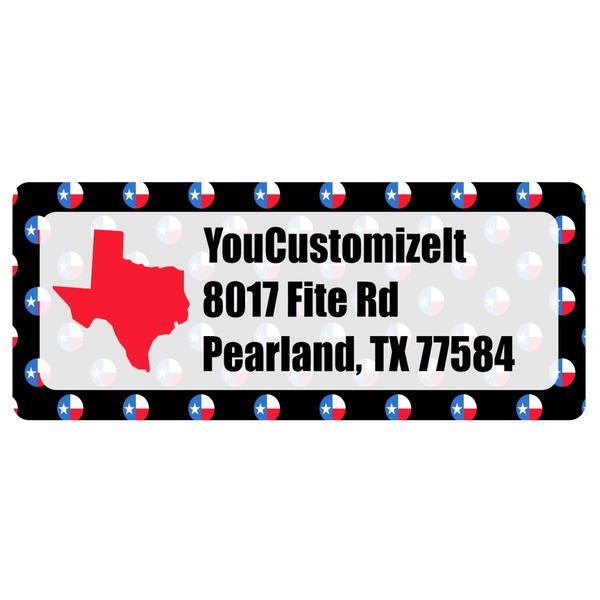 Custom Texas Polka Dots Return Address Labels (Personalized)