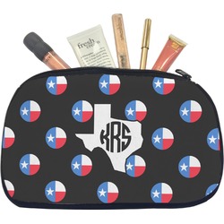 Texas Polka Dots Makeup / Cosmetic Bag - Medium (Personalized)