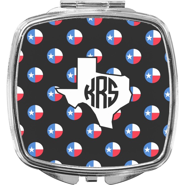 Custom Texas Polka Dots Compact Makeup Mirror (Personalized)