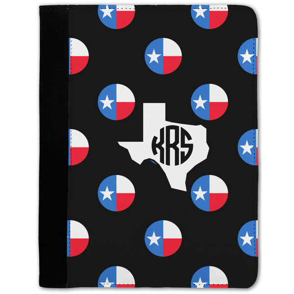 Custom Texas Polka Dots Notebook Padfolio - Medium w/ Monogram