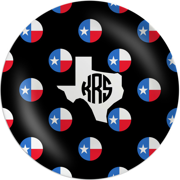 Custom Texas Polka Dots Melamine Plate (Personalized)