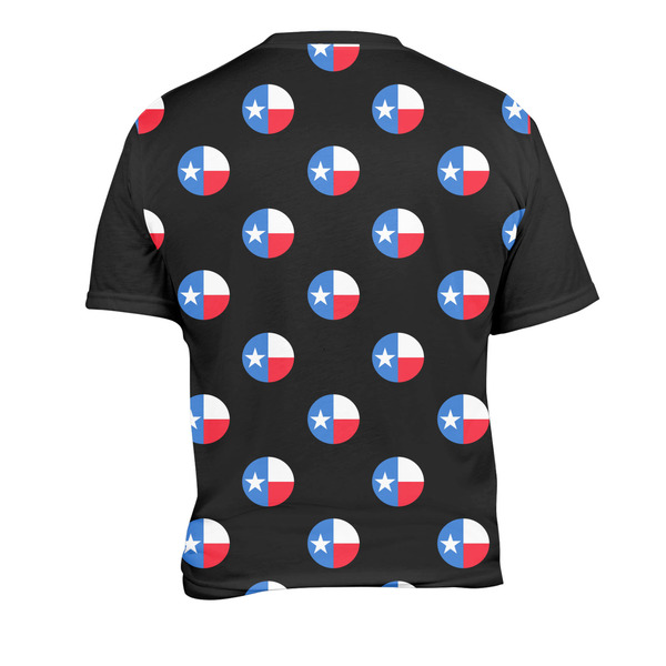Texas Polka Dots Men's Crew Neck T Shirt Medium - Back