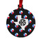 Texas Polka Dots Metal Ball Ornament - Front
