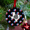 Texas Polka Dots Metal Ball Ornament - Lifestyle