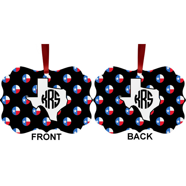 Texas Polka Dots Metal Benilux Ornament - Front and Back (APPROVAL)