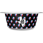 Texas Polka Dots Stainless Steel Dog Bowl - Medium (Personalized)