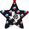 Texas Polka Dots Metal Star Ornament - Front