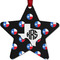 Texas Polka Dots Metal Star Ornament - Double Sided w/ Monogram