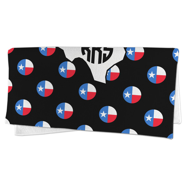 Texas Polka Dots Microfiber Dish Rag - FOLDED (half)