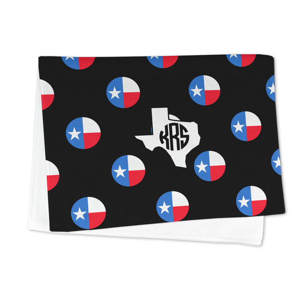Texas Polka Dots Microfiber Dish Towel - FOLDED HALF