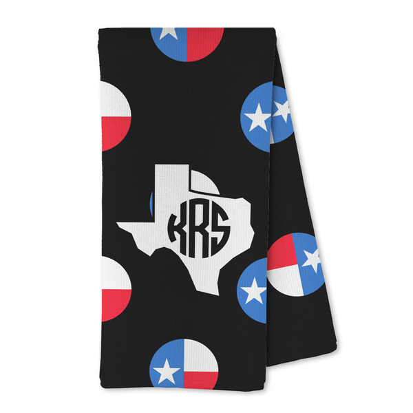 Custom Texas Polka Dots Kitchen Towel - Microfiber (Personalized)