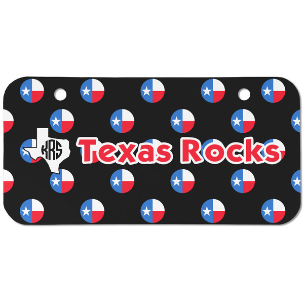 Custom Texas Polka Dots Mini/Bicycle License Plate (2 Holes) (Personalized)