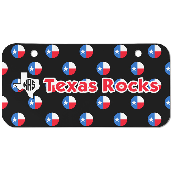 Texas Polka Dots Mini Bicycle License Plate - Two Holes