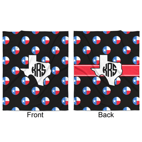 Texas Polka Dots Minky Blanket - 50"x60" - Double Sided - Front & Back