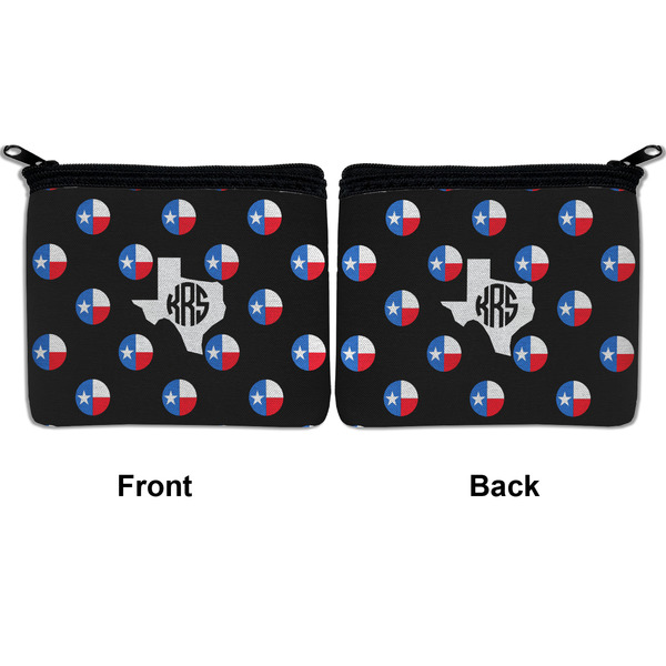 Texas Polka Dots Neoprene Coin Purse - Front & Back (APPROVAL)