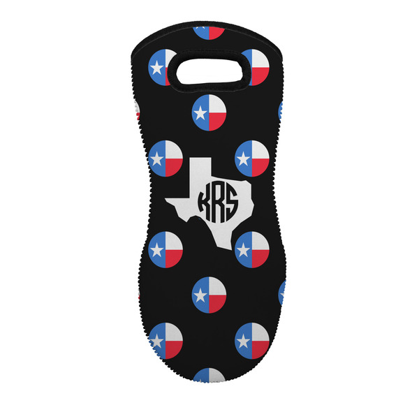 Custom Texas Polka Dots Neoprene Oven Mitt - Single w/ Monogram