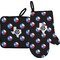 Texas Polka Dots Right Oven Mitt & Pot Holder Set w/ Monogram