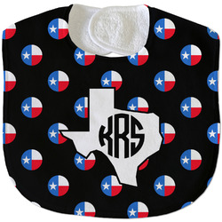 Texas Polka Dots Velour Baby Bib w/ Monogram