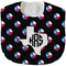 Texas Polka Dots Velour Baby Bib w/ Monogram