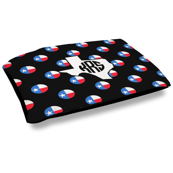 Custom Texas Polka Dots Dog Bed w/ Monogram