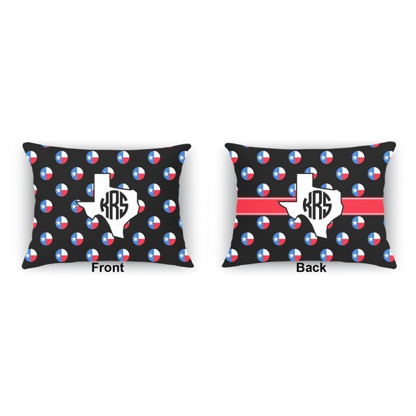 Texas Polka Dots  Outdoor Rectangular Throw Pillow (Front and Back)