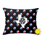 Texas Polka Dots Outdoor Throw Pillow (Rectangular) (Personalized)