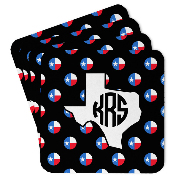 Custom Texas Polka Dots Paper Coasters w/ Monograms