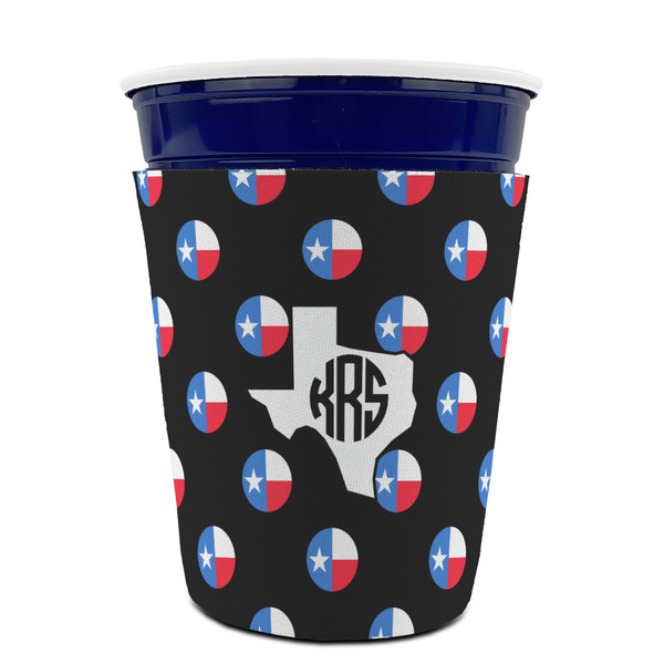 Texas Polka Dots Party Cup Sleeves - without bottom - FRONT (on cup)