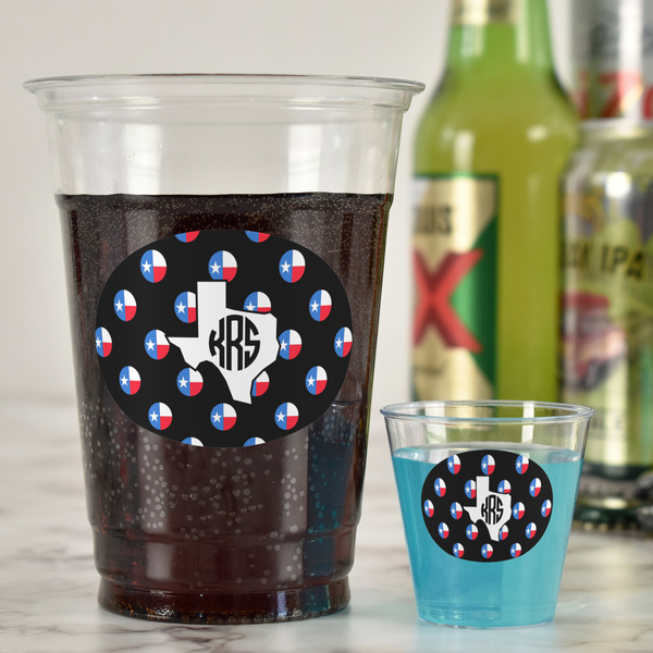 Texas Polka Dots Party Cups - 16oz - In Context