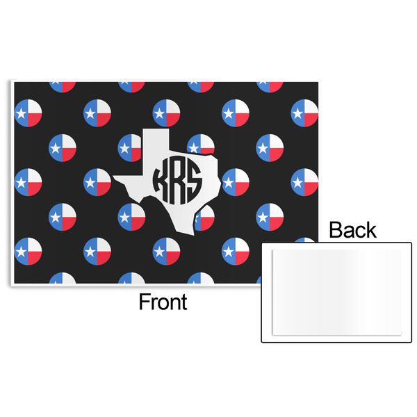 Texas Polka Dots Disposable Paper Placemat - Front & Back