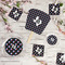 Texas Polka Dots Party Supplies Combination Image - All items - Plates, Coasters, Fans