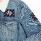 Texas Polka Dots Patches Lifestyle Jean Jacket Detail