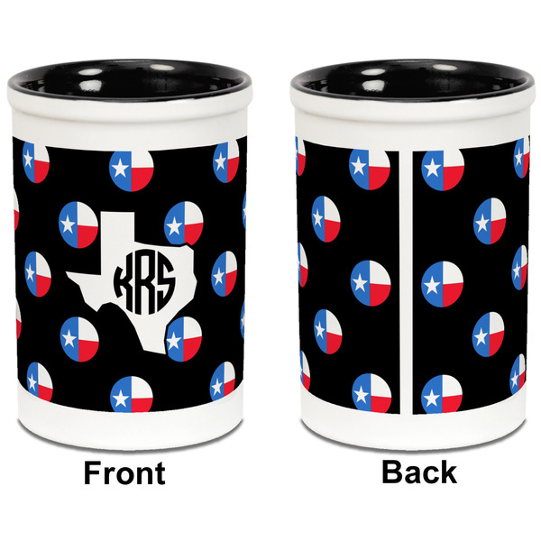 Texas Polka Dots Pencil Holder - Black - approval