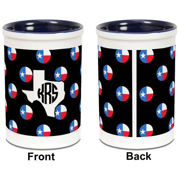 Texas Polka Dots Pencil Holder - Blue - approval