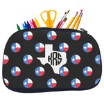 Texas Polka Dots Neoprene Pencil Case - Medium w/ Monogram