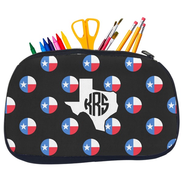 Texas Polka Dots Pencil / School Supplies Bags - Medium