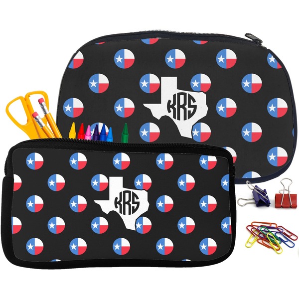 Texas Polka Dots Pencil / School Supplies Bags Small and Medium