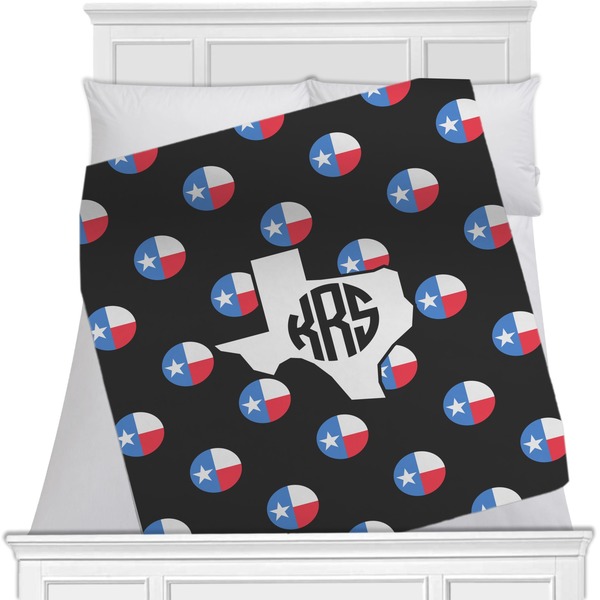 Custom Texas Polka Dots Minky Blanket (Personalized)
