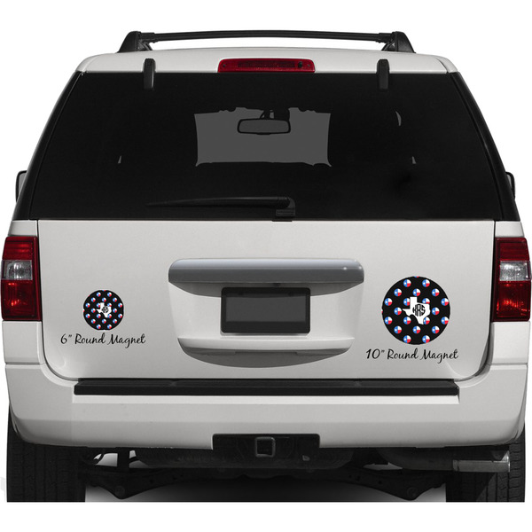 Texas Polka Dots Personalized Car Magnets on Ford Explorer