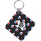 Texas Polka Dots Diamond Plastic Keychain w/ Monogram