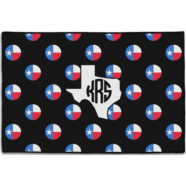 Custom Texas Polka Dots Door Mat - 36"x24" (Personalized)