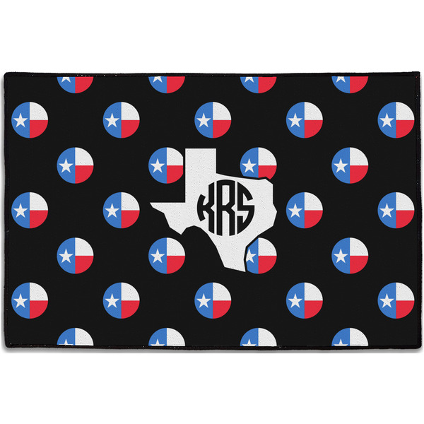 Texas Polka Dots Personalized Door Mat - 36x24 (APPROVAL)