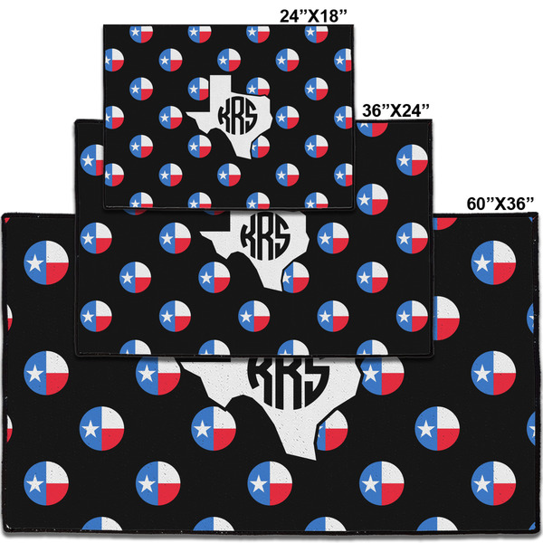 Texas Polka Dots Personalized Door Mat - Group Parent IMF