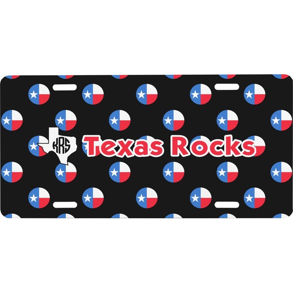 Custom Texas Polka Dots Front License Plate (Personalized)