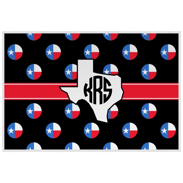 Texas Polka Dots Personalized Placemat (Back)