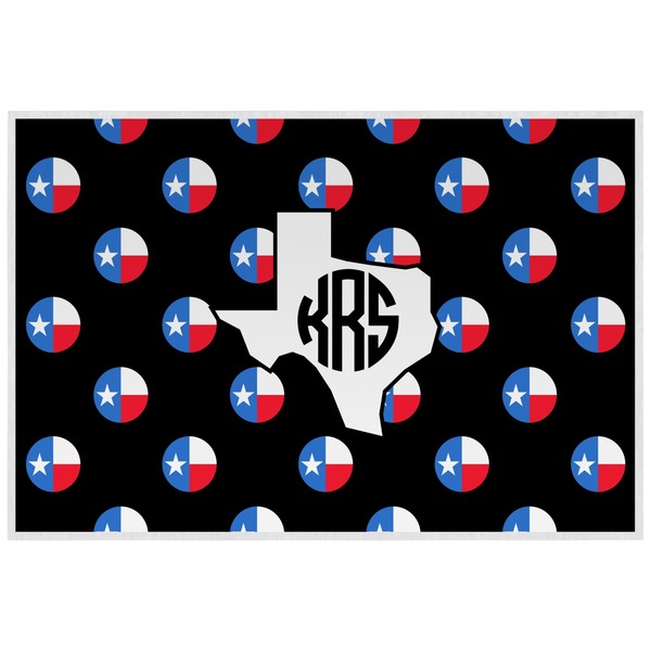 Custom Texas Polka Dots Laminated Placemat w/ Monogram